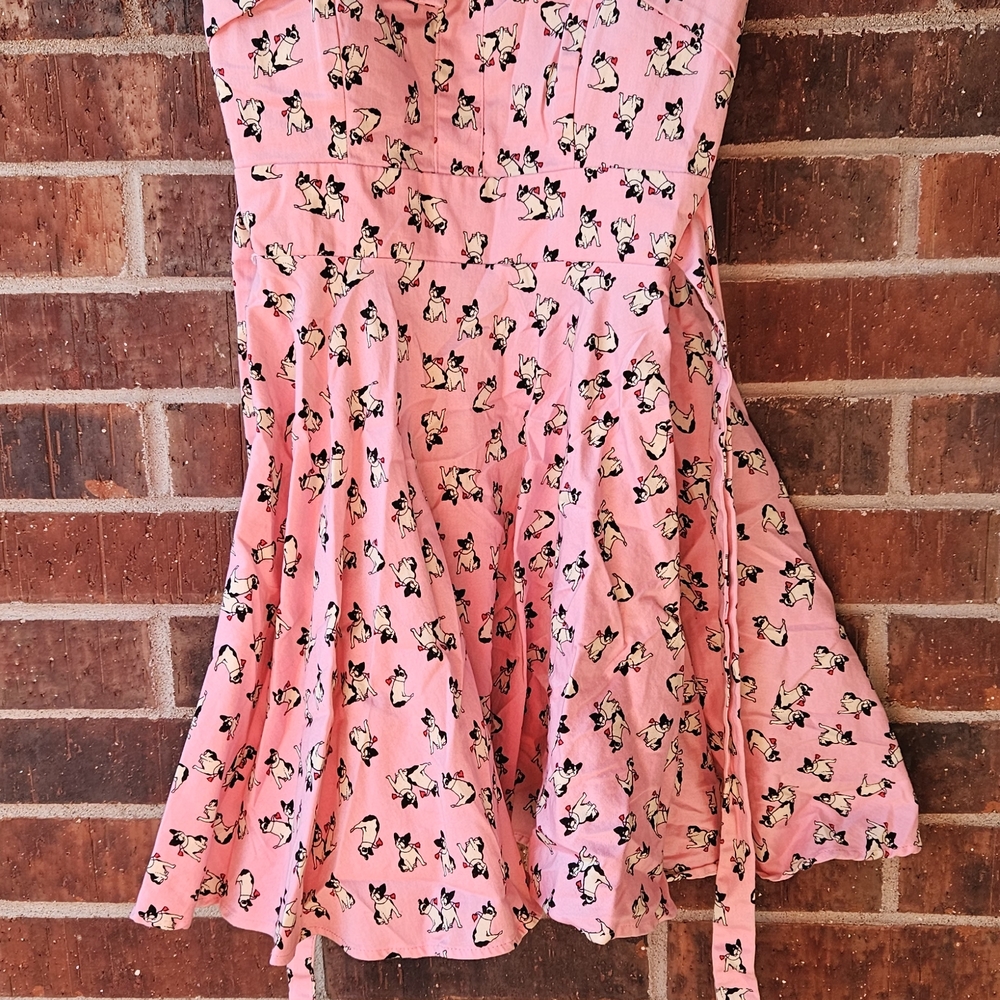 Pinup French Bulldog AOP Dress